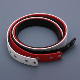 Opasek b�l�, d�lka 110cm, imitace k��e  - zv�t�it obr�zek